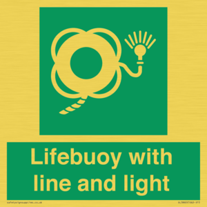 Lifebuoy with line and light